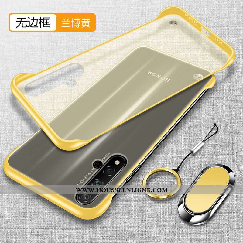 Housse Honor 20 Protection Transparent Jaune Simple Légère Téléphone Portable Silicone