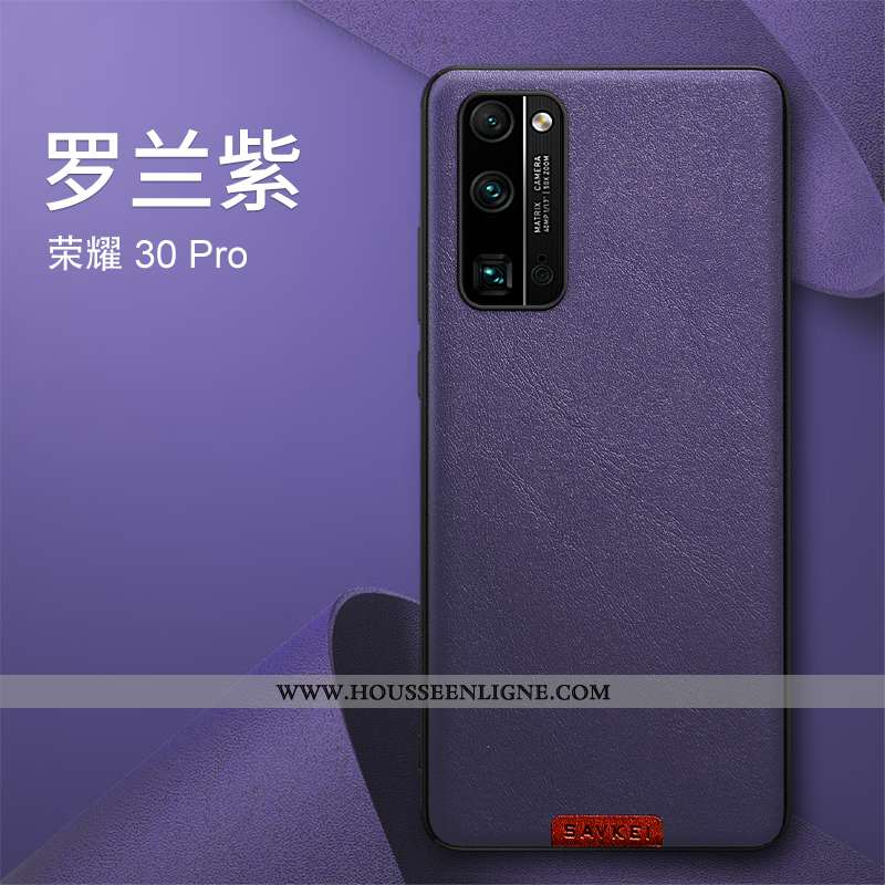 Housse Honor 30 Pro Fluide Doux Silicone Légère Téléphone Portable Créatif Ultra Protection Violet
