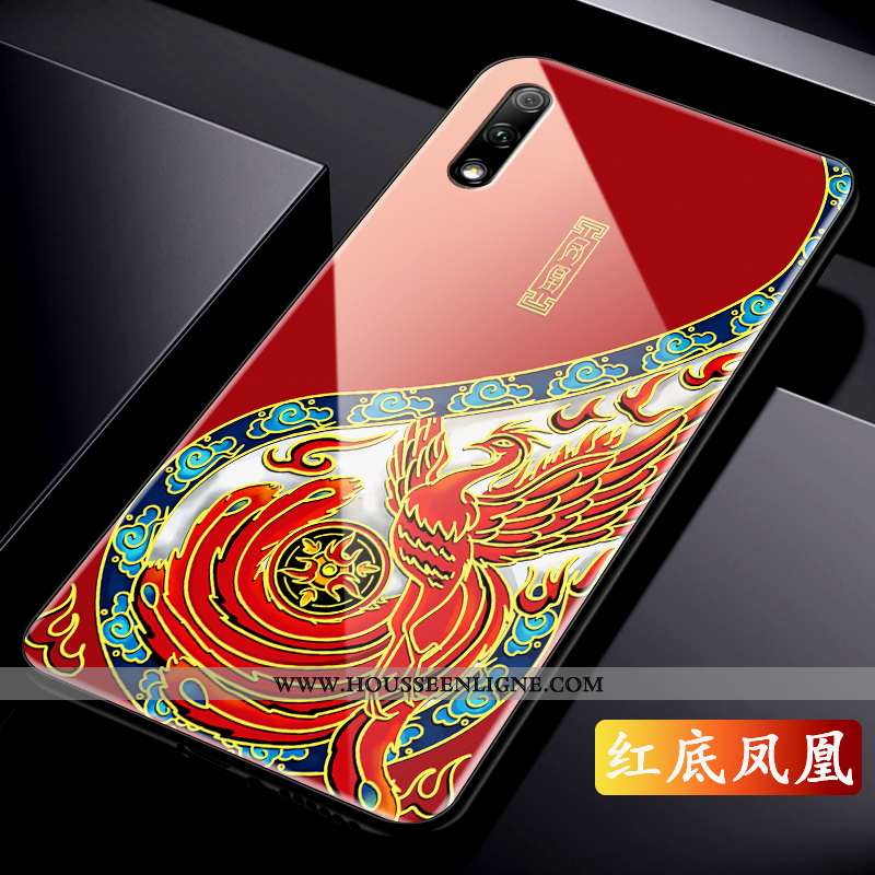 Housse Honor 9x Légère Protection Rouge Original Incassable Net Rouge Style Chinois