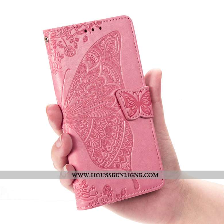 Housse Honor 9x Pro Cuir Coque Étui Clamshell Téléphone Portable Rose