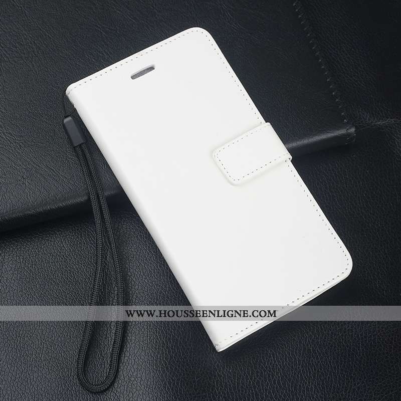 Housse Huawei Mate 10 Lite Cuir Fluide Doux Téléphone Portable Support Blanc Incassable Coque Blanch