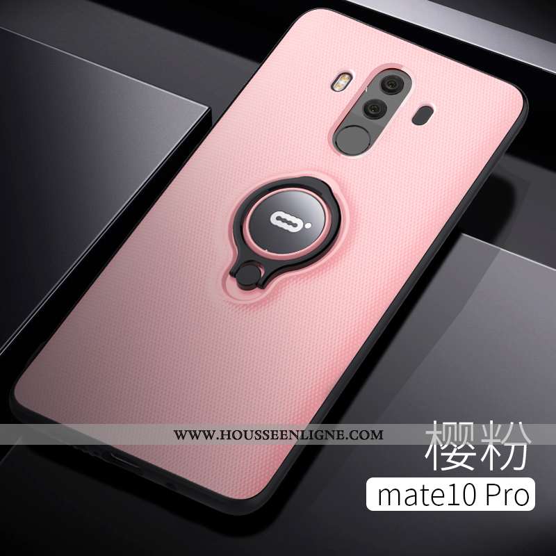 Housse Huawei Mate 10 Pro Protection Transparent Anneau Téléphone Portable Net Rouge Tout Compris Si