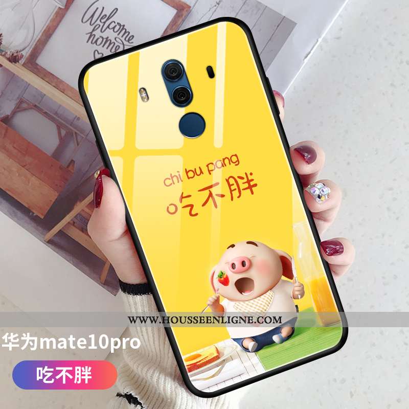 Housse Huawei Mate 10 Pro Ultra Tendance Verre Créatif Coque Petit Téléphone Portable Rose