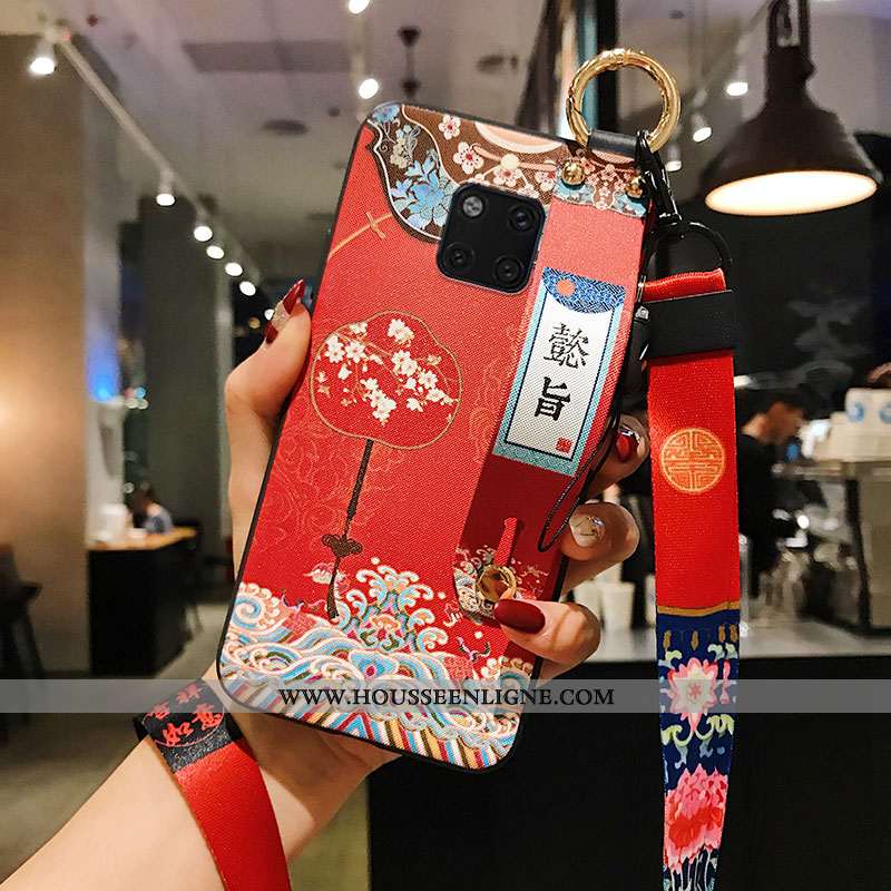 Housse Huawei Mate 20 Pro Fluide Doux Ornements Suspendus Rouge Téléphone Portable Vent Personnalité