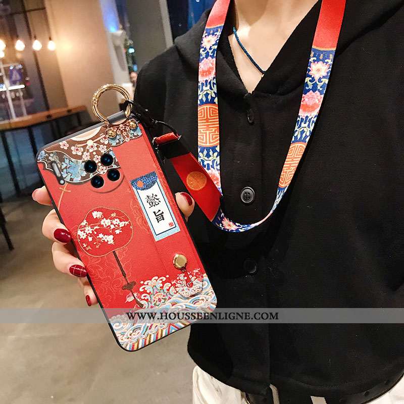 Housse Huawei Mate 20 Pro Fluide Doux Ornements Suspendus Rouge Téléphone Portable Vent Personnalité