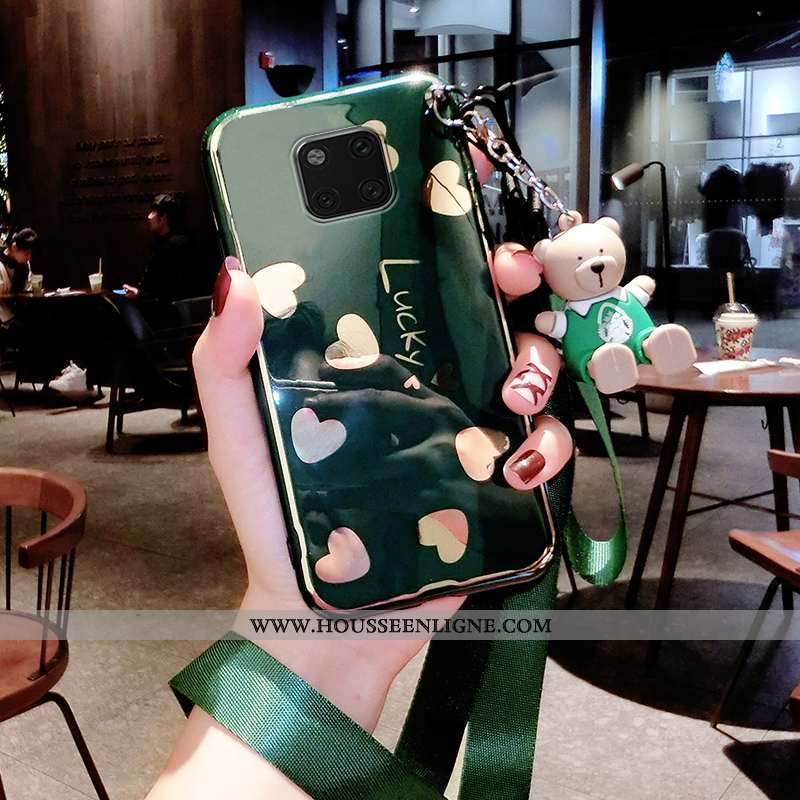 Housse Huawei Mate 20 Pro Fluide Doux Silicone Légère Tout Compris Téléphone Portable Vert Vent Vert