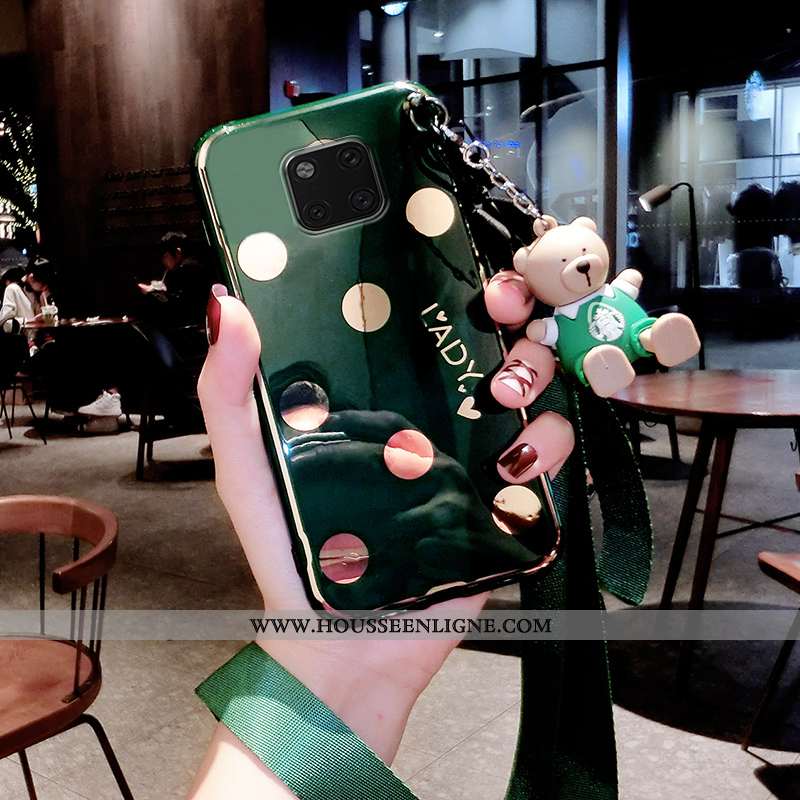 Housse Huawei Mate 20 Pro Fluide Doux Silicone Légère Tout Compris Téléphone Portable Vert Vent Vert