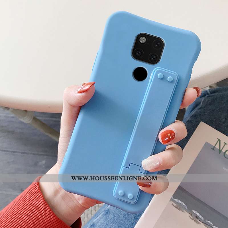 Housse Huawei Mate 20 X Tendance Légère Couleur Unie Bleu Tout Compris Téléphone Portable Simple