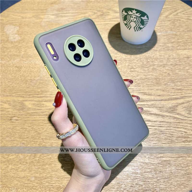 Housse Huawei Mate 30 Créatif Silicone Coque Luxe Téléphone Portable Simple Vert Verte