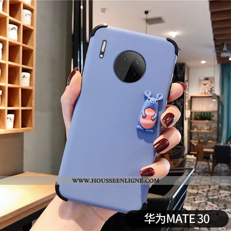 Housse Huawei Mate 30 Dessin Animé Modèle Fleurie Personnalité Incassable Rat Étui Téléphone Portabl