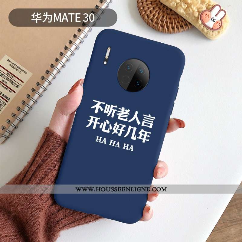 Housse Huawei Mate 30 Protection Créatif Téléphone Portable Étui Bleu Incassable Coque