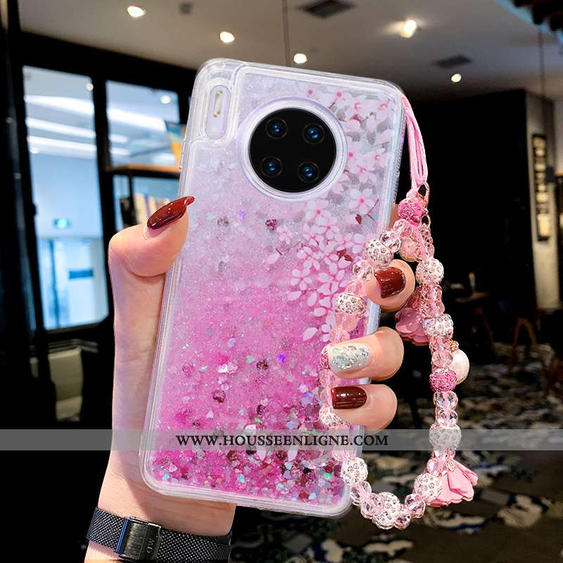 Housse Huawei Mate 30 Tendance Quicksand Téléphone Portable Violet Coque Liquide Tout Compris