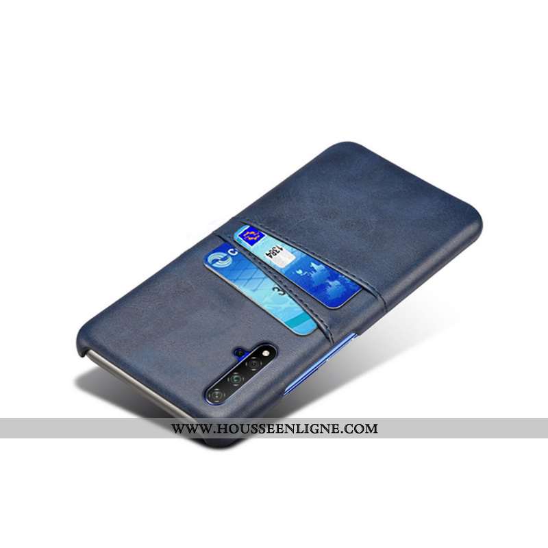 Housse Huawei Nova 5t Protection Cuir Qualité Téléphone Portable Carte Incassable Coque Verte