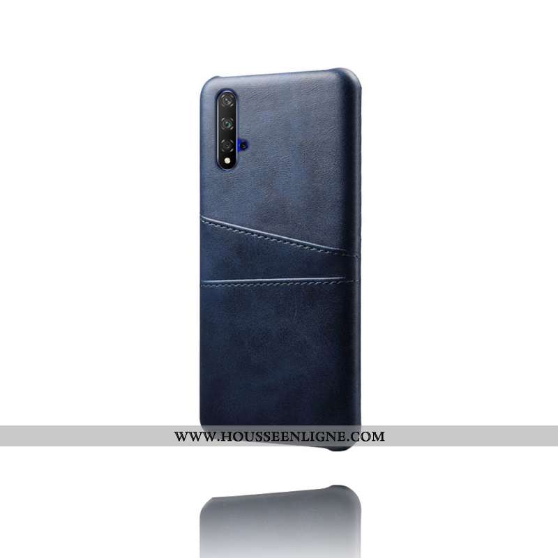 Housse Huawei Nova 5t Protection Cuir Qualité Téléphone Portable Carte Incassable Coque Verte