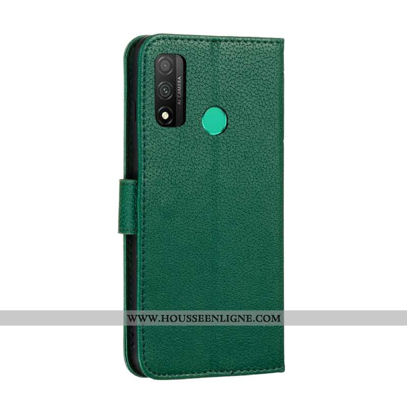 Housse Huawei P Smart 2020 Cuir Portefeuille Téléphone Portable Vert Incassable Coque Étui Verte