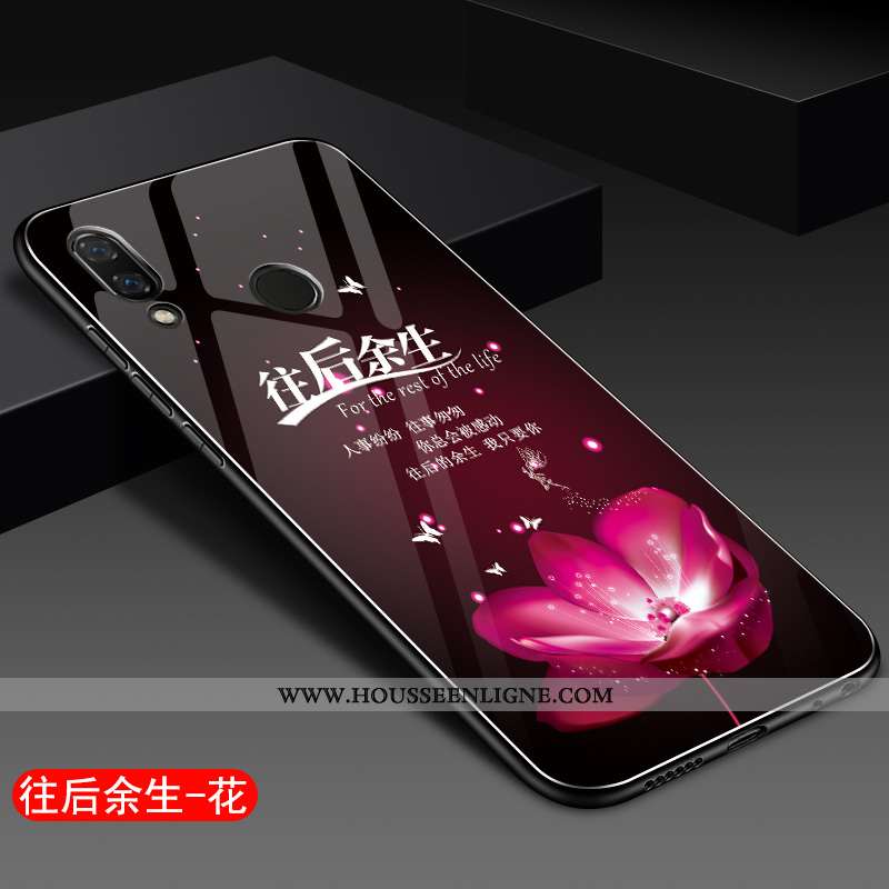 Housse Huawei P Smart+ Verre Silicone Rouge Incassable Étui Coque Téléphone Portable