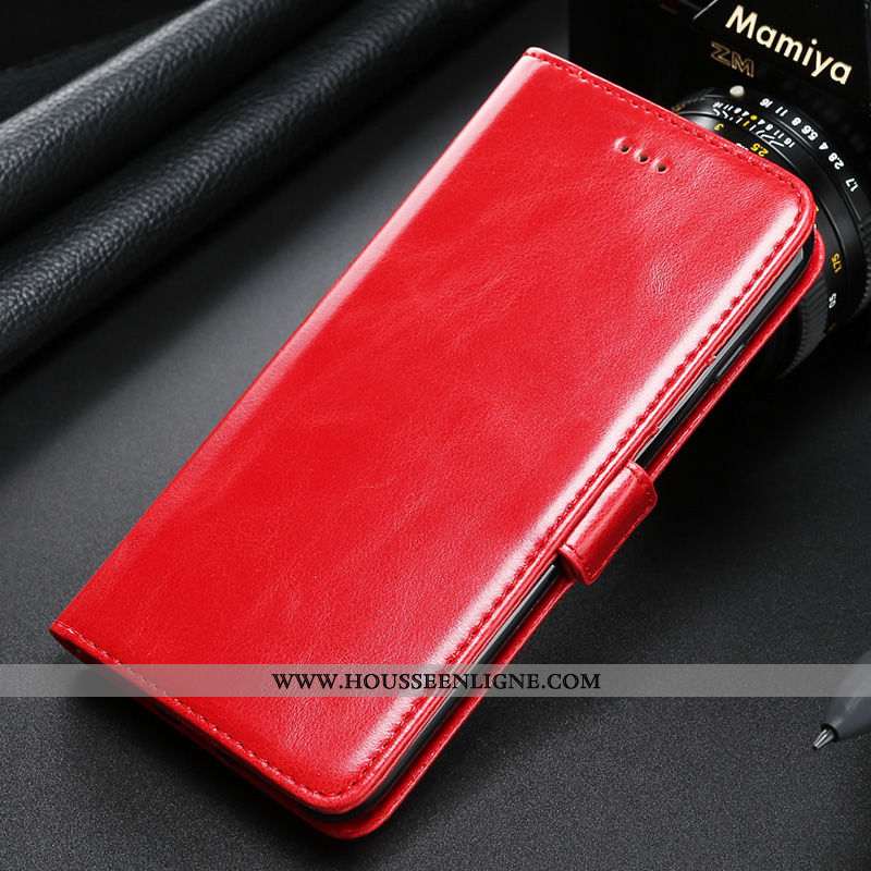 Housse Huawei P20 Cuir Véritable Téléphone Portable Rouge Plier Jaune Reversible