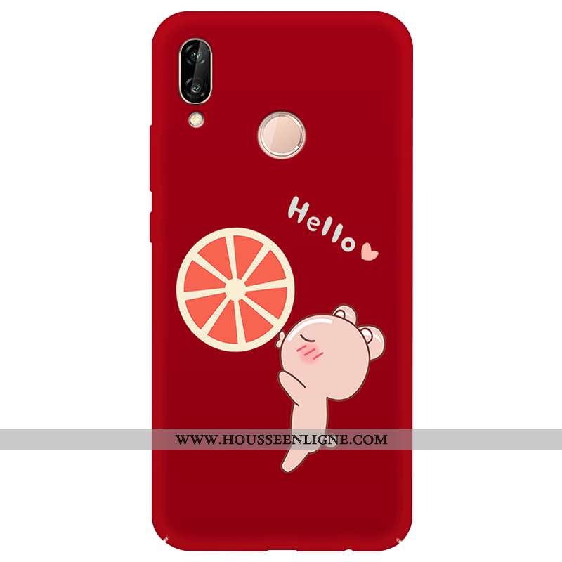 Housse Huawei P20 Lite Tendance Protection Coque Jeunesse Difficile Simple Téléphone Portable Rouge