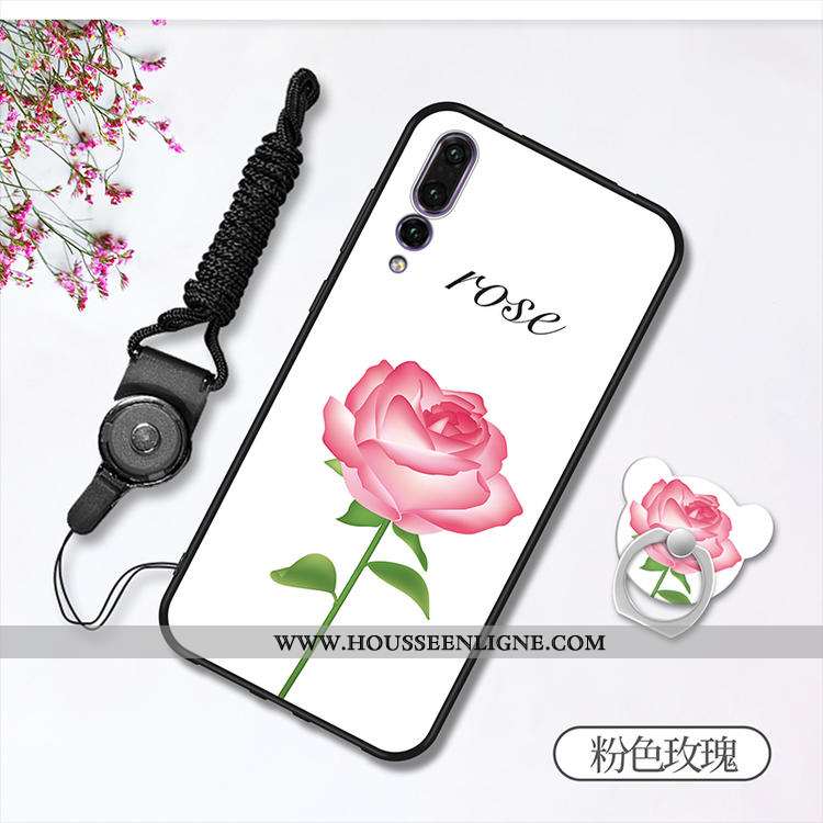 Housse Huawei P20 Pro Fluide Doux Rose Incassable Téléphone Portable Étui Tout Compris Coque