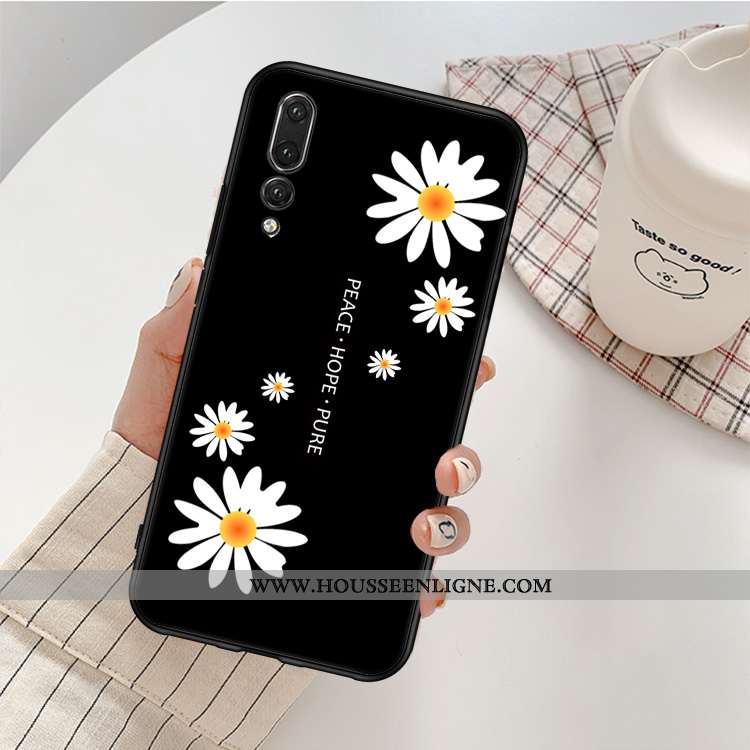Housse Huawei P20 Pro Personnalité Fluide Doux Silicone Noir Tout Compris Téléphone Portable Petite 