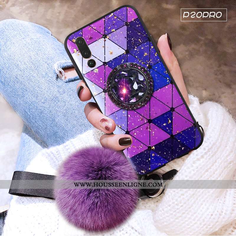 Housse Huawei P20 Pro Protection Personnalité Tendance Mode Incassable Étui Fluide Doux Violet