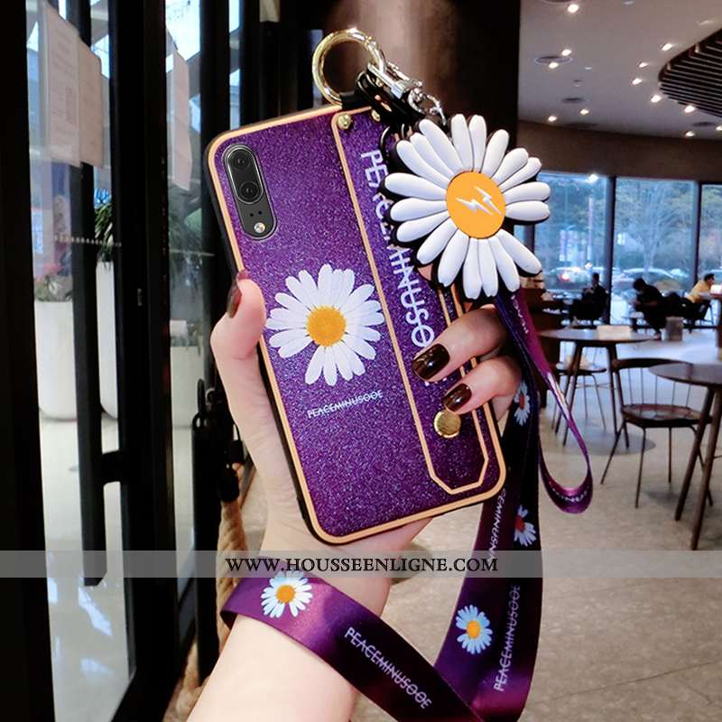 Housse Huawei P20 Tendance Légère Téléphone Portable Dragon Incassable Violet Personnalité