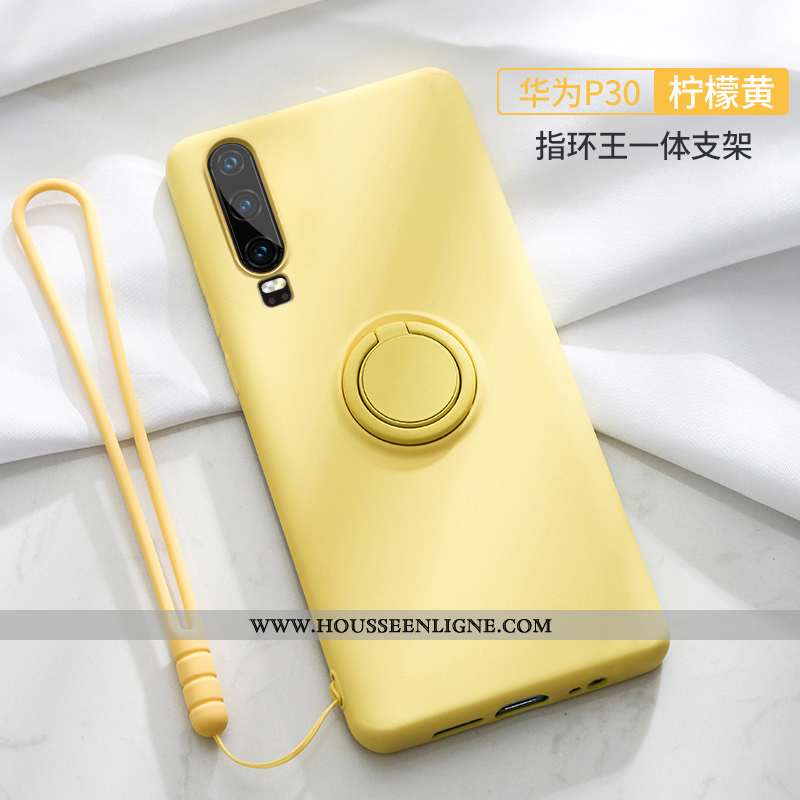 Housse Huawei P30 Fluide Doux Silicone Téléphone Portable Tendance Incassable Délavé En Daim Coque R