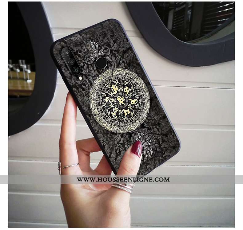 Housse Huawei P30 Lite Xl Créatif Protection Noir Jeunesse Personnalité Téléphone Portable Petit