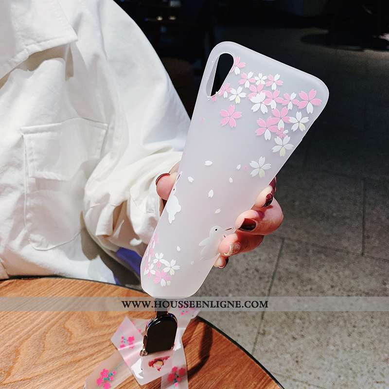 Housse Huawei P30 Lite Xl Tendance Fluide Doux Sakura Étui Incassable Coque Ornements Suspendus Blan