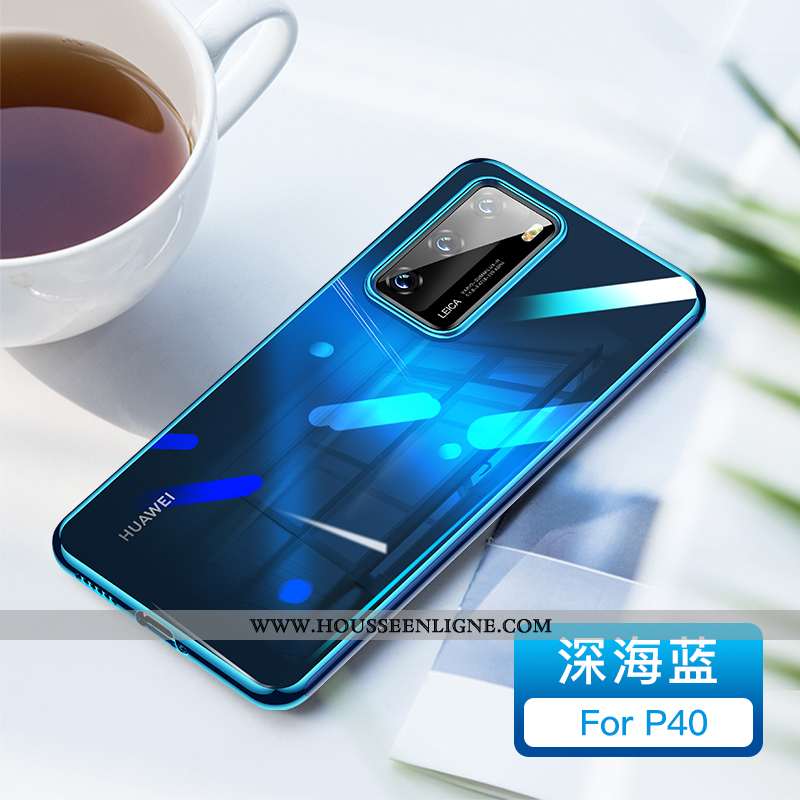 Housse Huawei P40 Créatif Charmant Étui Net Rouge Ultra Incassable Coque Bleu