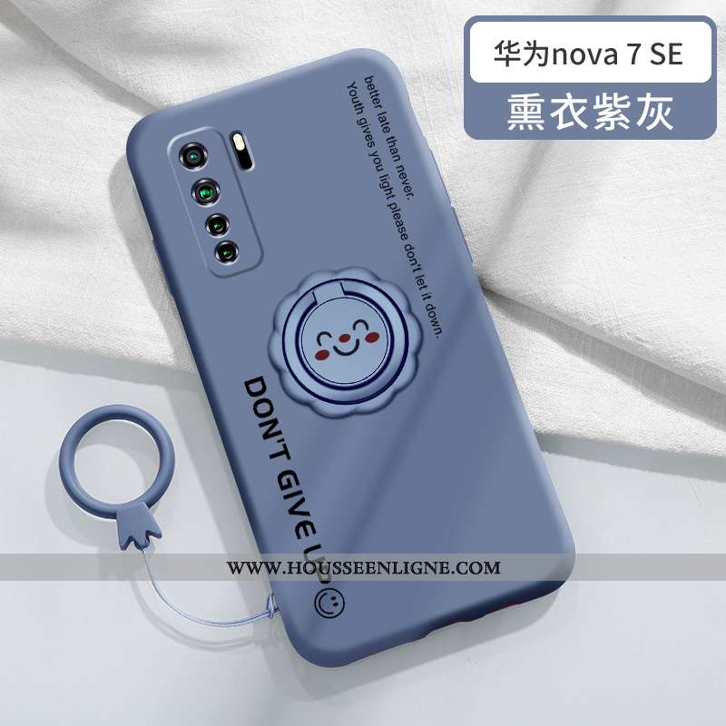 Housse Huawei P40 Lite 5g Légère Fluide Doux Anneau Support Tout Compris Incassable Protection Bleu