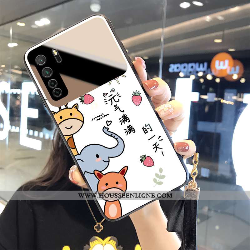 Housse Huawei P40 Lite 5g Personnalité Créatif Miroir Animal Incassable Blanc Téléphone Portable Bla