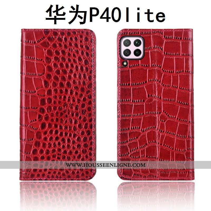 Housse Huawei P40 Lite Silicone Protection Modèle Fleurie Clamshell Nouveau Téléphone Portable Croco