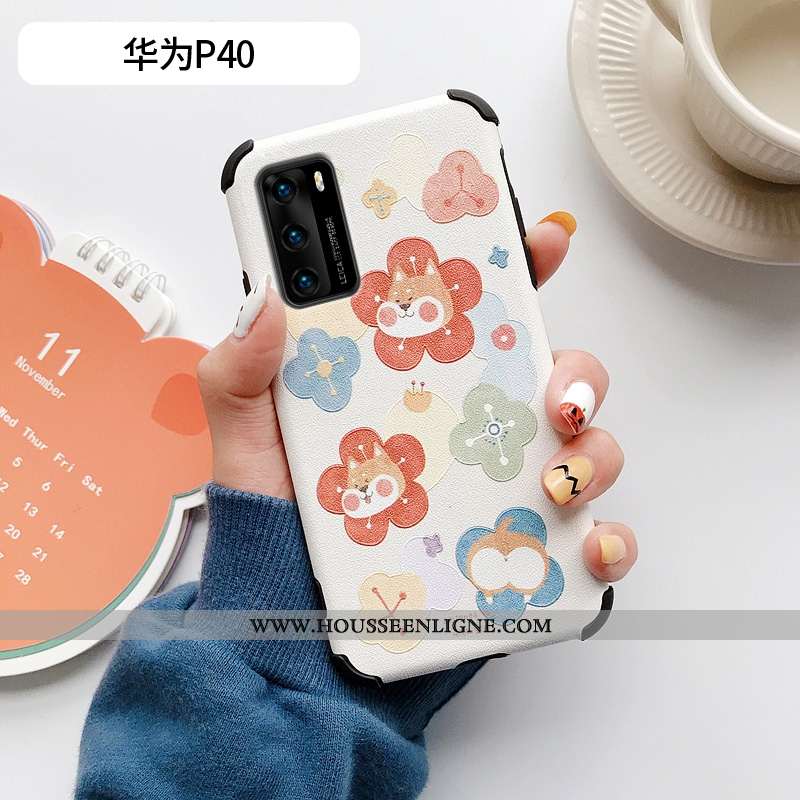 Housse Huawei P40 Silicone Protection Ultra Soie Mulberry Tendance Incassable Petit Rose
