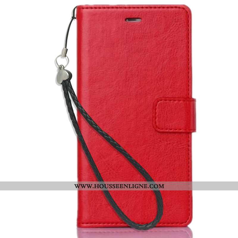 Housse Huawei Y5p Portefeuille Cuir Protection Étui Téléphone Portable Coque Rouge