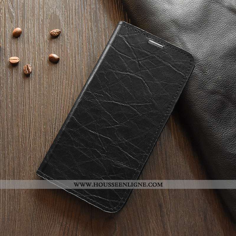 Housse Huawei Y6s Cuir Silicone Téléphone Portable Coque Étui Noir