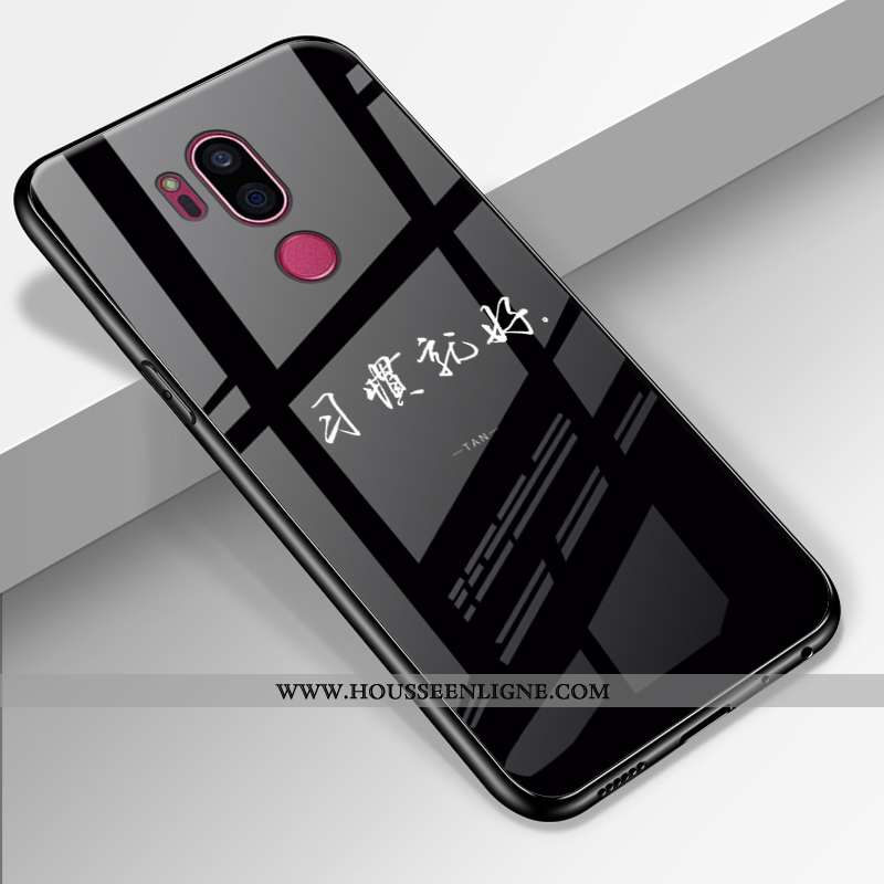 Housse Lg G7 Thinq Silicone Protection Téléphone Portable Verre Coque Incassable Personnalisé Noir