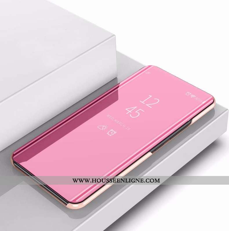 Housse Moto G8 Power Protection Rose Miroir Placage Téléphone Portable Support