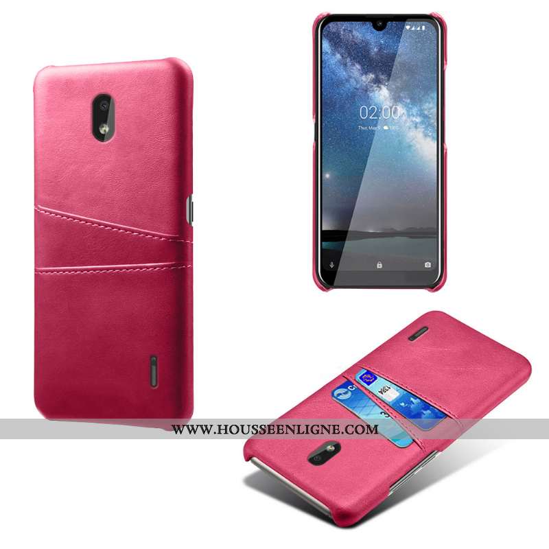 Housse Nokia 2.2 Tendance Cuir Qualité Carte Rose Téléphone Portable Coque