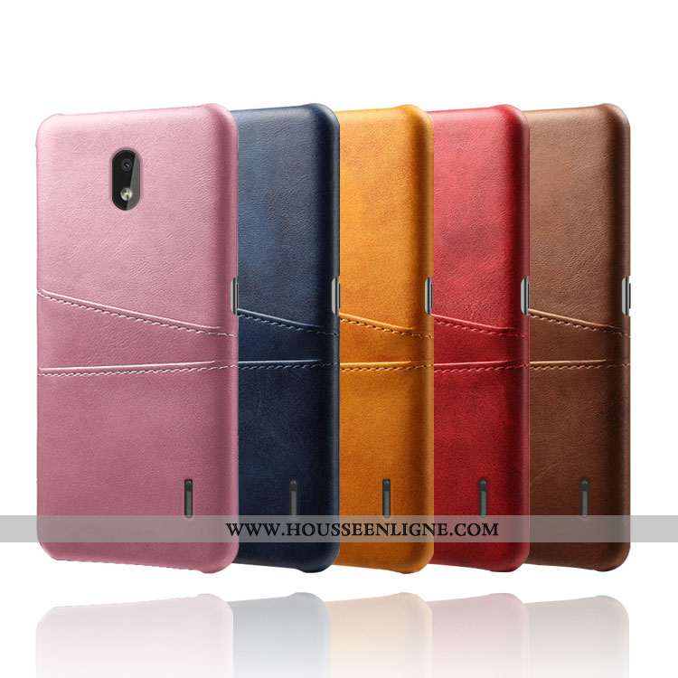 Housse Nokia 2.2 Tendance Cuir Qualité Carte Rose Téléphone Portable Coque