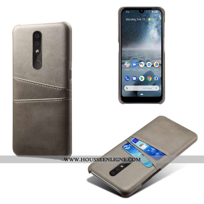 Housse Nokia 4.2 Cuir Protection Tendance Téléphone Portable Coque Incassable Bleu Marin Bleu Foncé