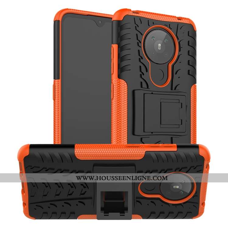Housse Nokia 5.3 Délavé En Daim Personnalité Silicone Téléphone Portable Coque Tout Compris Orange