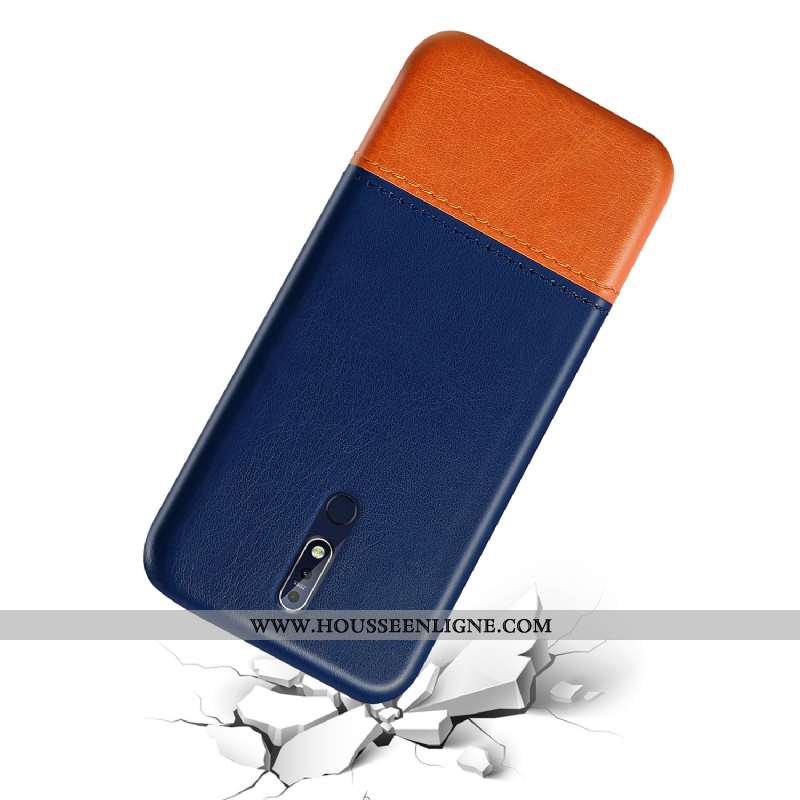 Housse Nokia 7.1 Protection Cuir Téléphone Portable Kaki Antidérapant Qualité Modèle Fleurie Khaki