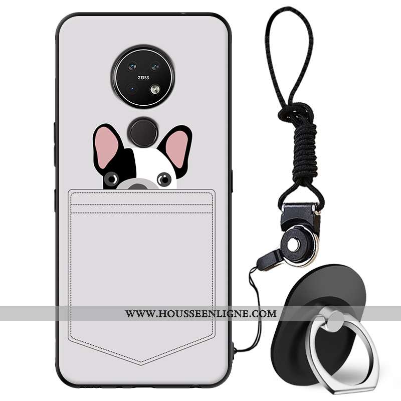 Housse Nokia 7.2 Dessin Animé Tendance Coque Tout Compris Étui Protection Téléphone Portable Beige