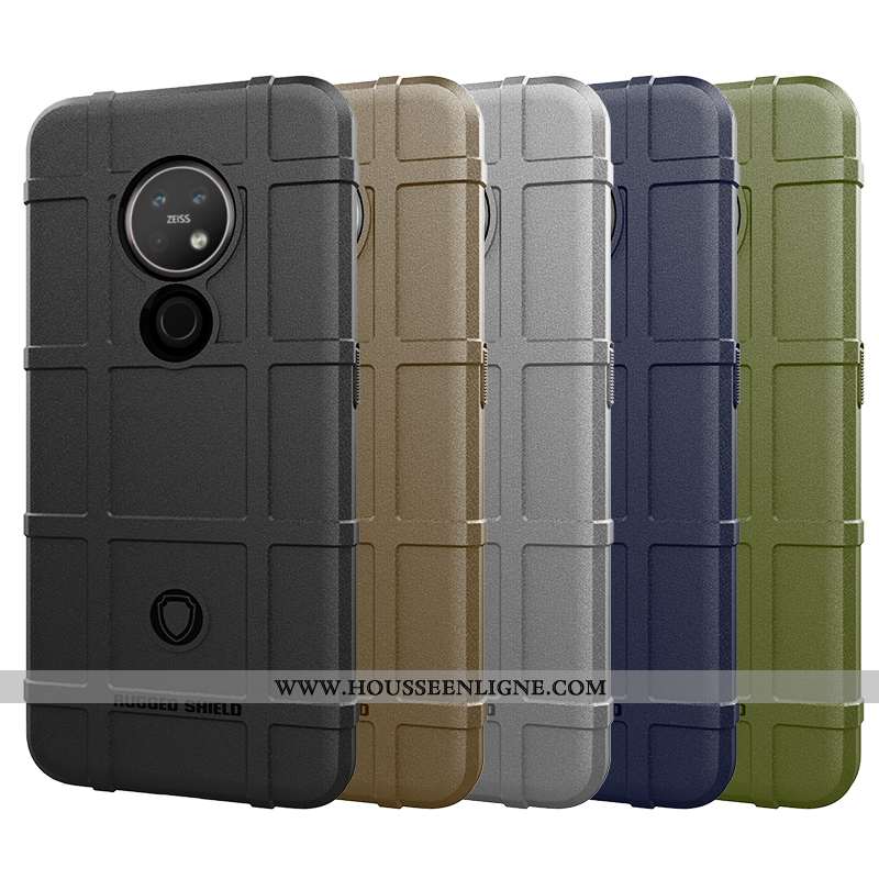 Housse Nokia 7.2 Tendance Fluide Doux Protection Gris Nouveau Trois Défenses Téléphone Portable