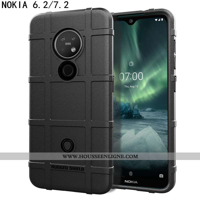 Housse Nokia 7.2 Tendance Fluide Doux Protection Gris Nouveau Trois Défenses Téléphone Portable