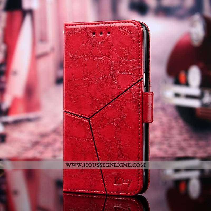 Housse Nokia 8.1 Fluide Doux Cuir Téléphone Portable Coque Tout Compris Rouge