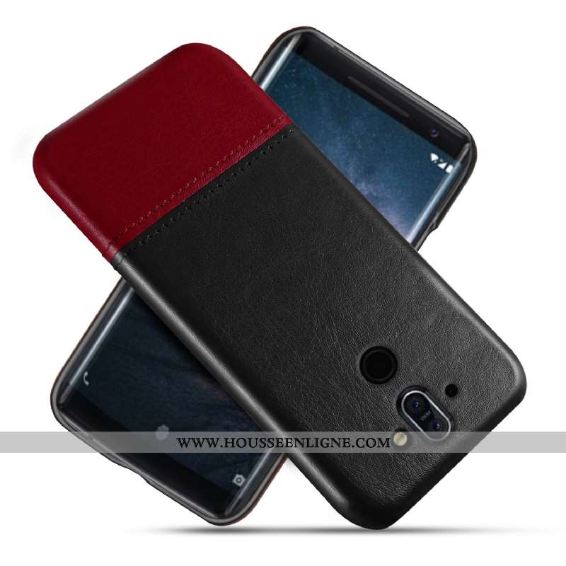 Housse Nokia 8 Sirocco Cuir Protection Étui Téléphone Portable Qualité Incassable Coque Noir