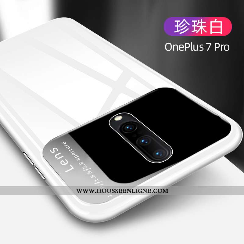 Housse Oneplus 7 Pro Protection Personnalité Coque Téléphone Portable Incassable Blanc Ultra Blanche