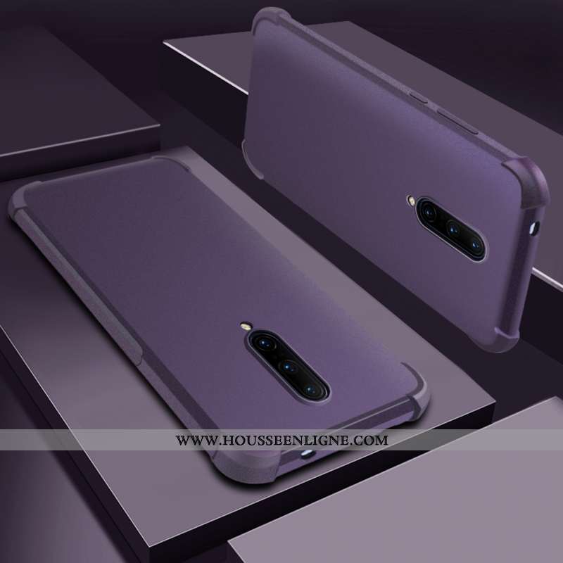 Housse Oneplus 7 Pro Transparent Silicone Téléphone Portable Incassable Coque Magnétisme Violet